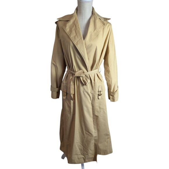 VTG Tan Trench Coat - Picture 1 of 6